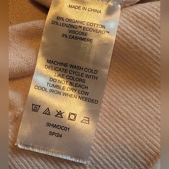 Quince V Neck Sweater Size Small Cashmere Blend Petal Pink - Picture 3 of 7